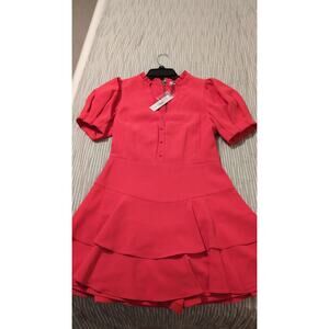 Alice and Olivia "Val" Puff Sleeves Skort Romper